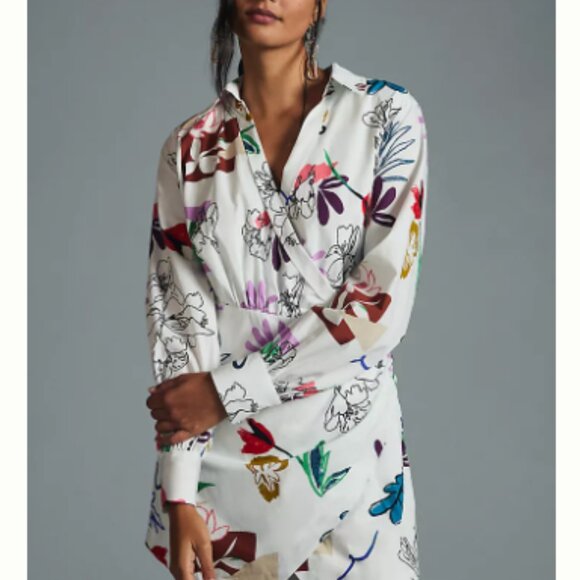 Anthropologie Dresses & Skirts - Anthropologie Maeve Wrap Shirt Dress